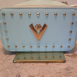 Valentino Orlandi  Mint GreenCrossbody Bag with Modern Design